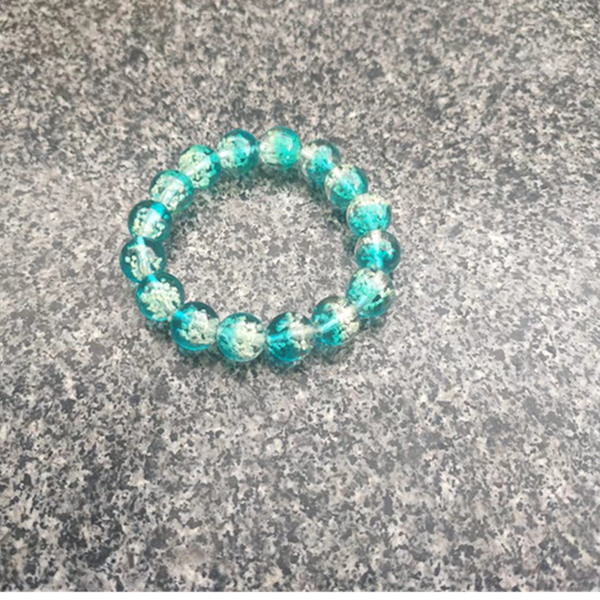 Brazalete de vidrio luminoso de fantasía de dos colores de 12 mm